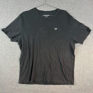 True Religion Graphic T Shirt Buddha Guitar Black Mens‎ Large